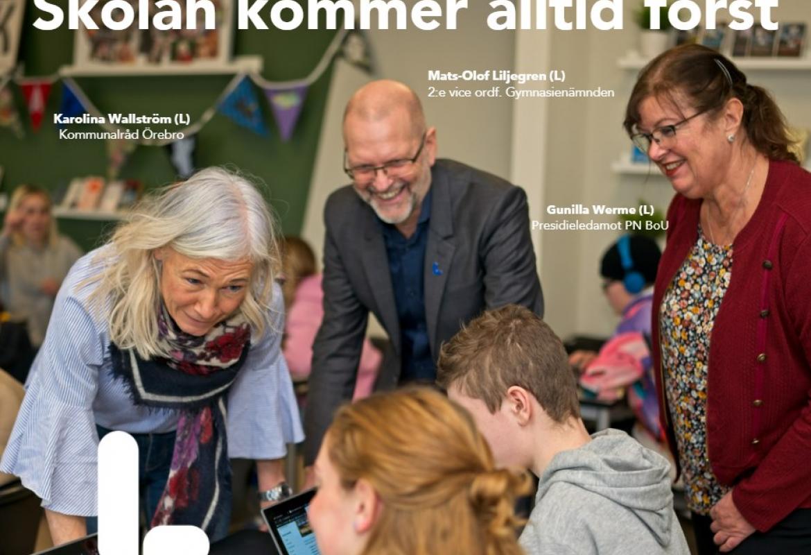 Karolina Wallström (L) Kommunalråd, Mats-Olof Liljegren och Gunilla Werme