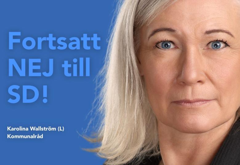 Kommunalråd Karolina Wallström (L) säger nej till SD i en regering