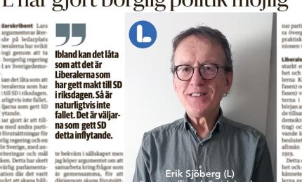 Erik Sjöberg Liberalerna, 2:e vice ordf Socialnämnden