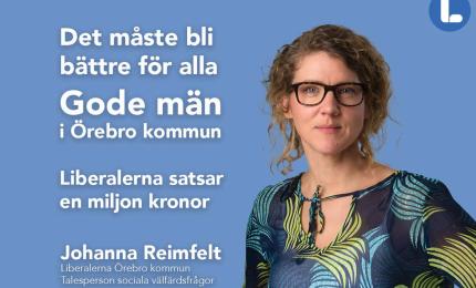 Johanna Reimfelt, Liberalerna Örebro kommun Talesperson i sociala välfärdsfrågor Ledamot Kommunfullmäktige  2:e vice ordförande Vård- och omsorgsnämnden 