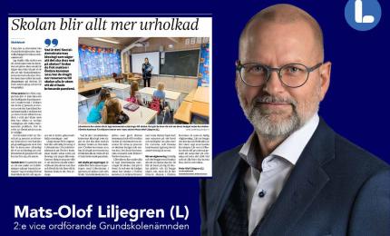 Mats-Olof Liljegren, Liberalerna Örebro kommun Talesperson i skolfrågor 1:e ersättare Kommunfullmäktige 2:e vice ordförande Grundskolenämnden