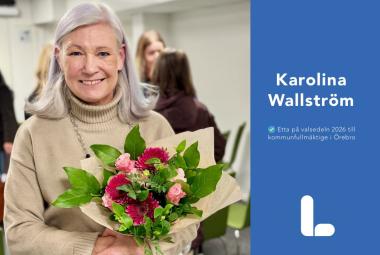 Karolina Wallström (L) etta på listan till kommunfullmäktige i Örebro valet 2026