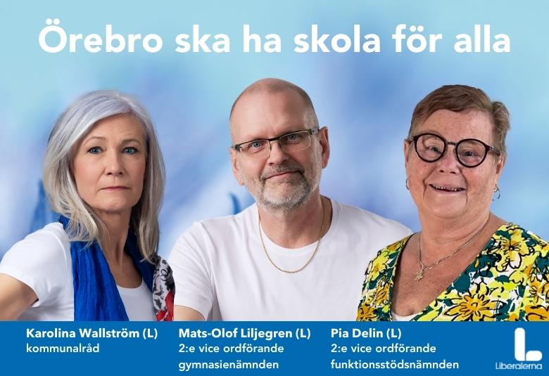 Karolina Wallström, Mats-Olof Liljegren och Pia Delin