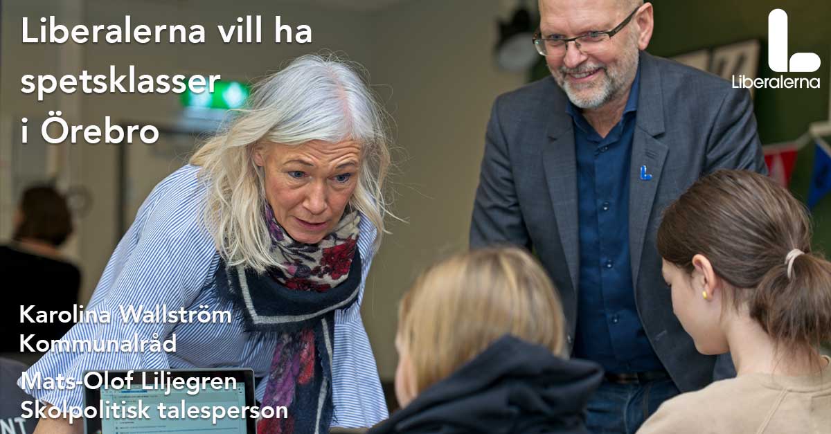 Karolina Wallström (L) Kommunalråd, Mats-Olof Liljegren, Liberalerna Örebro kommun