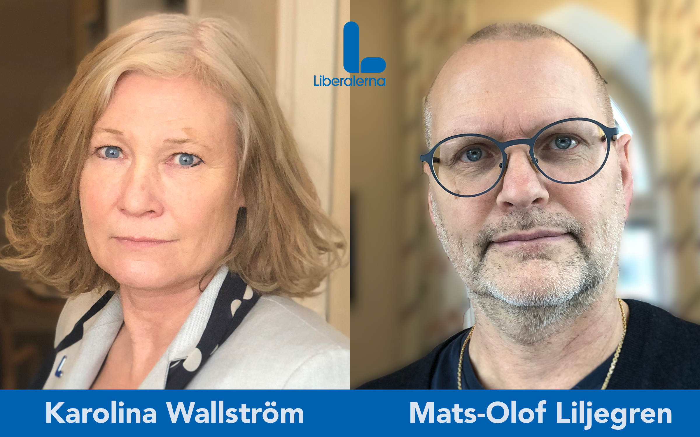 Karolina Wallström (L) Kommunalråd och Mats-Olof Liljegren