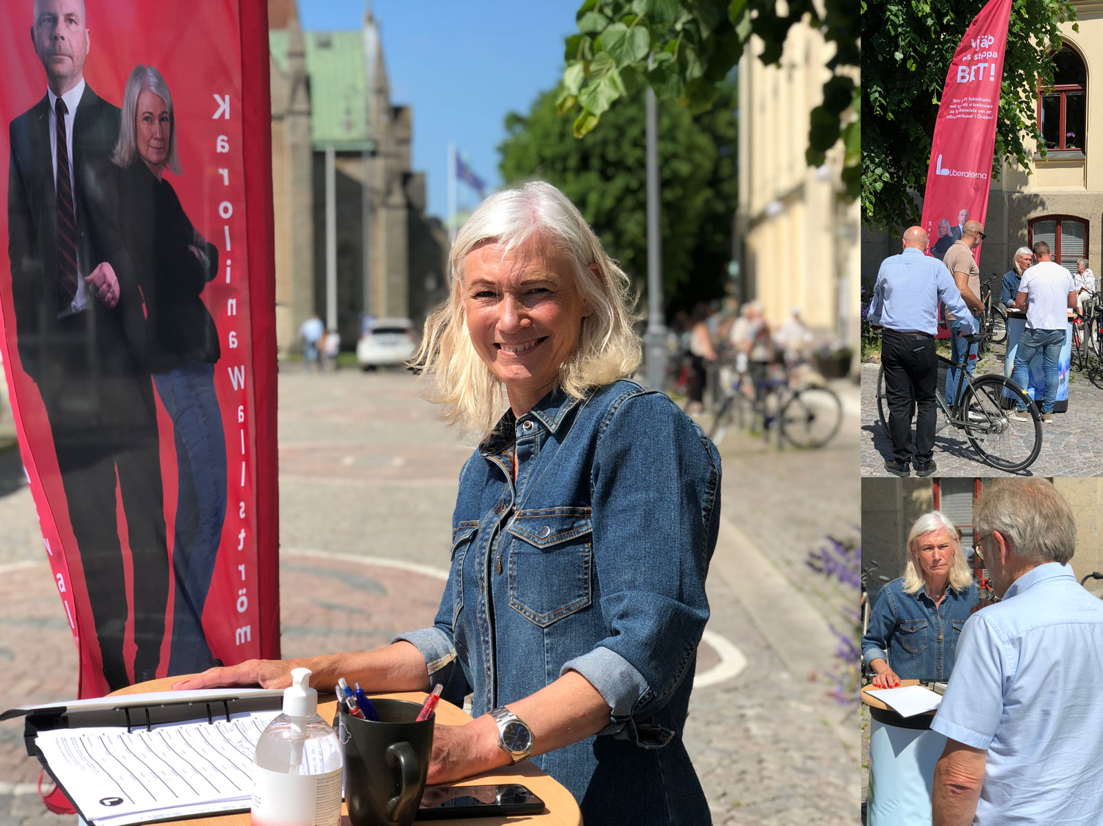 Karolina Wallström på Stortorget i Örebro