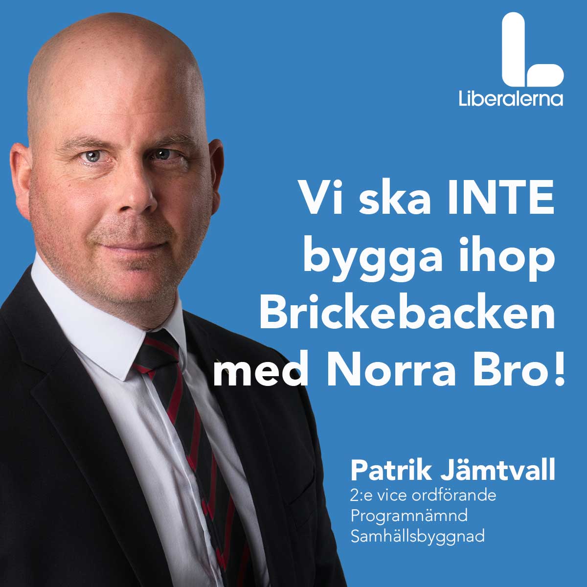Patrik Jämtvall Liberalerna Örebro kommun 2:e vice ordförande Programnämnd Samhällsbyggnad