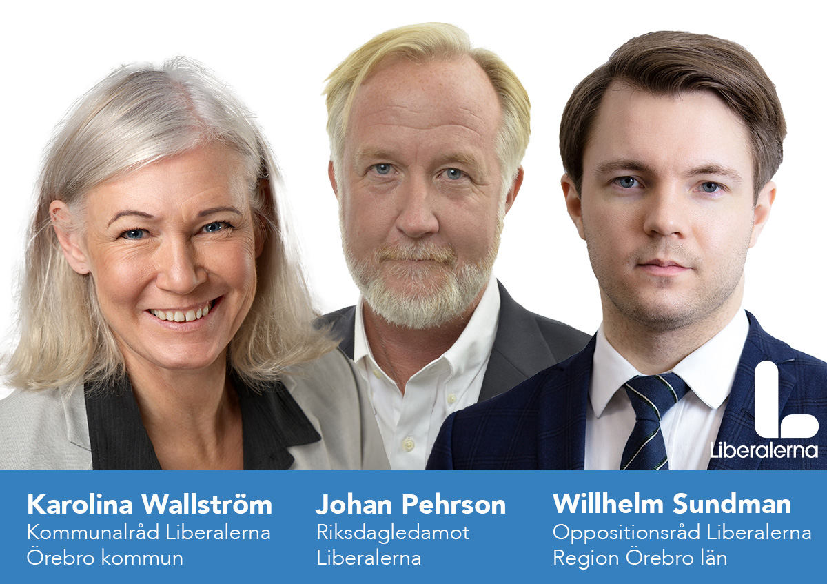 Kommunalråd Karolina Wallström, Riksdagsledamot Johan Pehrson, Oppositionsråd Willhelm Sundman