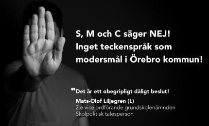 Inget tecekenspråk som modersmål i Örebro kommun