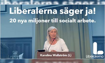 Karolina Wallström (L) Kommunalråd: Liberalerna säger ja till Moderaterna och Vänsterpartiets resursförstärkning till sociala insatser