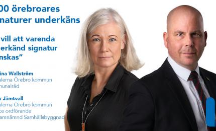 Karolina Wallström (L) Kommunalråd och Patrik Jämtvall Liberalerna Örebro  2:e vice ordförande Programnämnd Samhällsbyggnadi