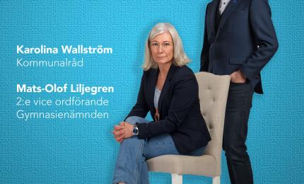 Karolina Wallström (L) Kommunalråd och Mats-Olof Liljegren, Liberalerna Örebro kommun 2:e vice ordförande Gymnasienämnden