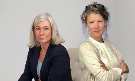 Karolina Wallström (L) Kommunalråd och Johanna Reimfelt