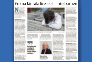 Karolina Wallström (L) Kommunalråd: Lite skir får man tåla, men inte barnen!