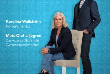 Karolina Wallström (L) Kommunalråd och Mats-Olof Liljegren, Liberalerna Örebro kommun 2:e vice ordförande Gymnasienämnden